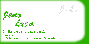 jeno laza business card